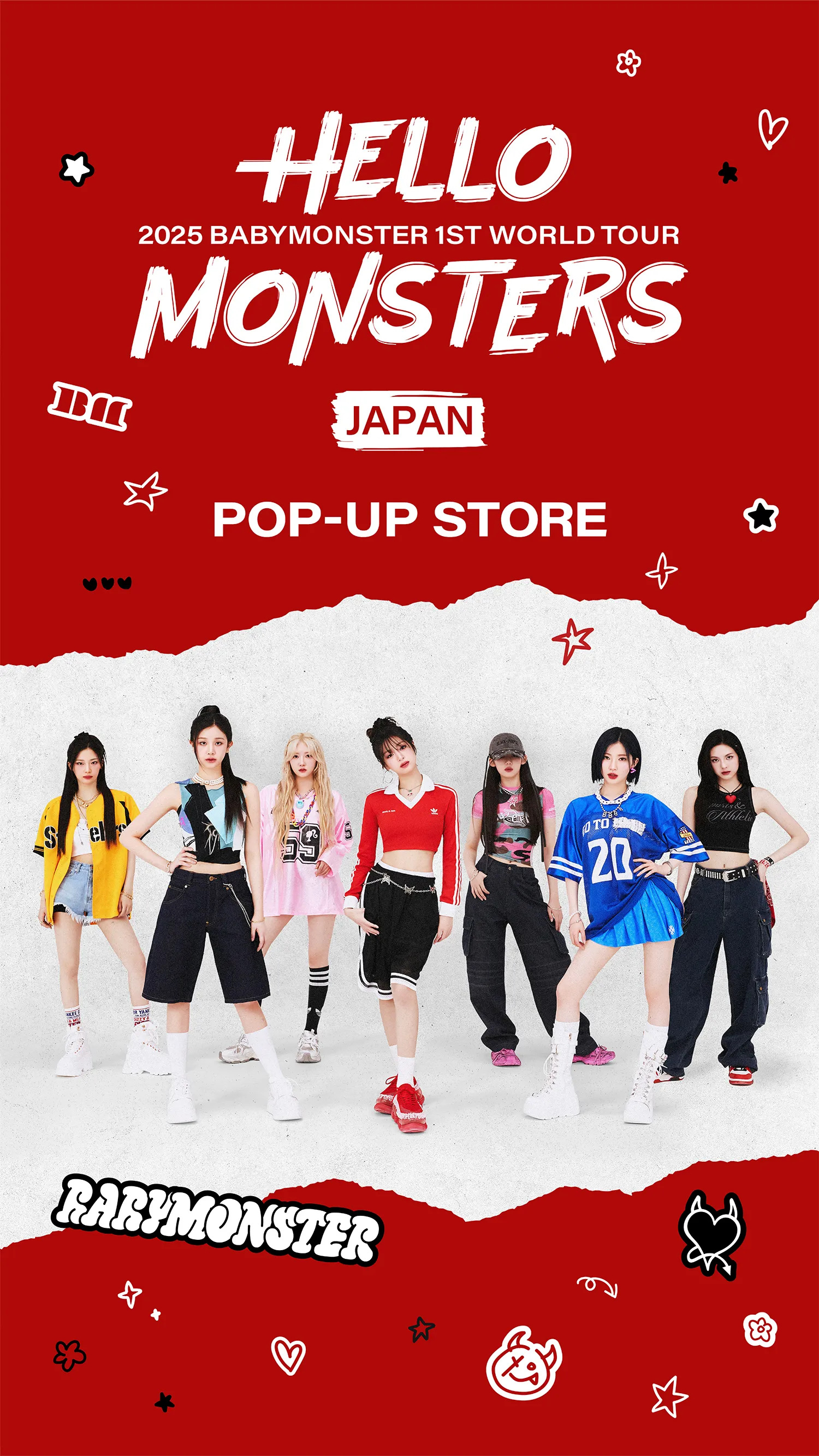 2025 BABYMONSTER 1ST WORLD TOUR HELLO MONSTERS JAPAN POP-UP STORE